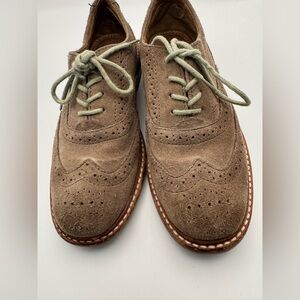 Fossil Women’s Leather Shoes Size  6 Flats Wing Tip Suede